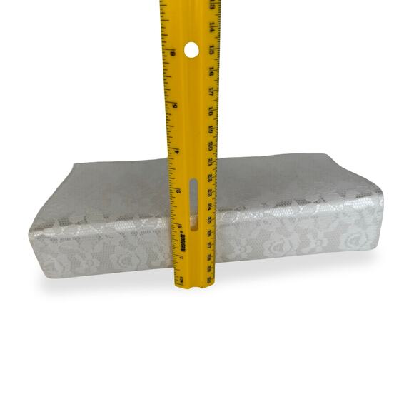 Vintage Facile White Lace Satin Evening Clutch – 1950s–60s Made in USA - Picture 13 of 16